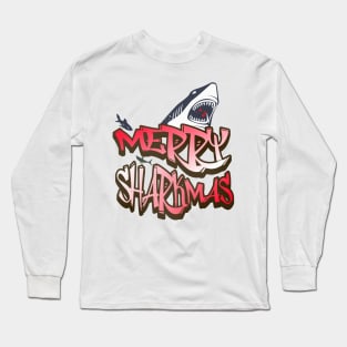 Merry Sharkmas funny Christmas Long Sleeve T-Shirt